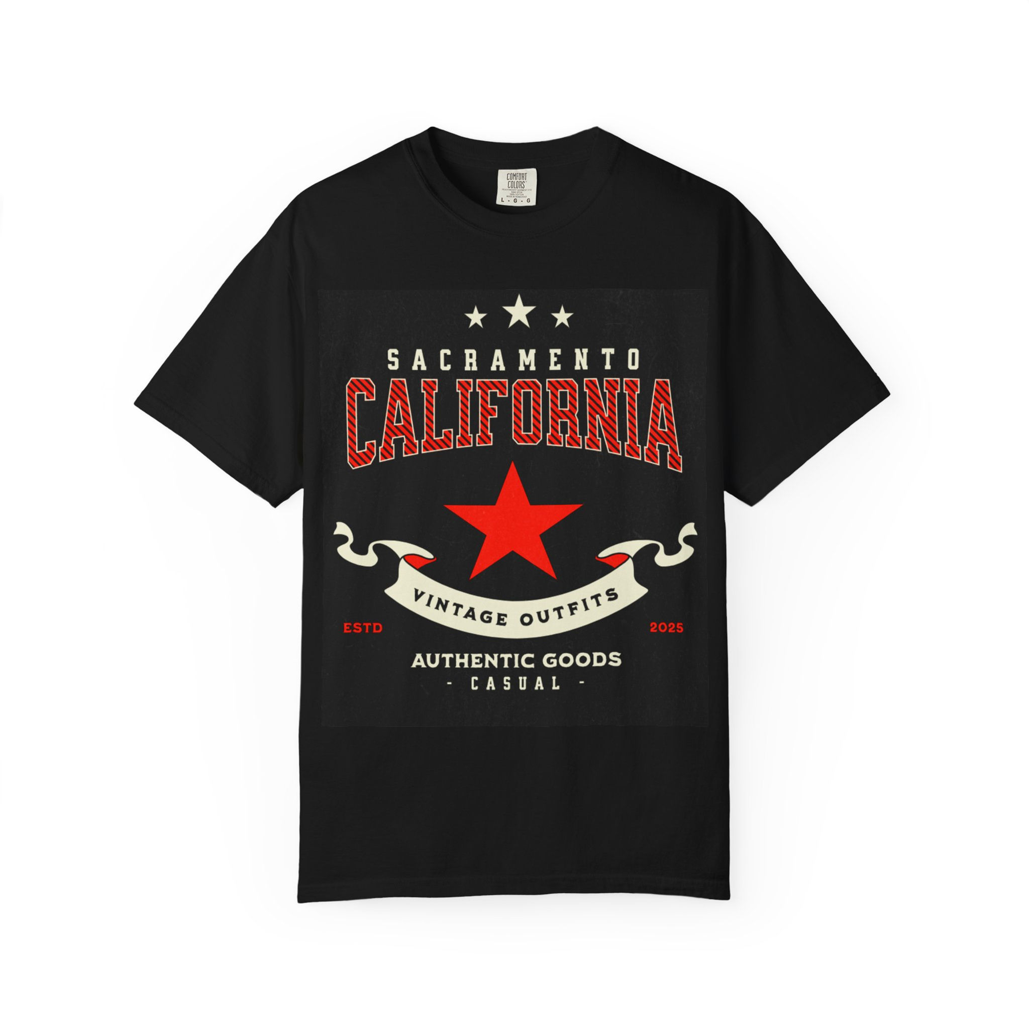 Vintage California Tee: Unisex Garment-Dyed T-Shirt, Casual Wear, Graphic Tee, 