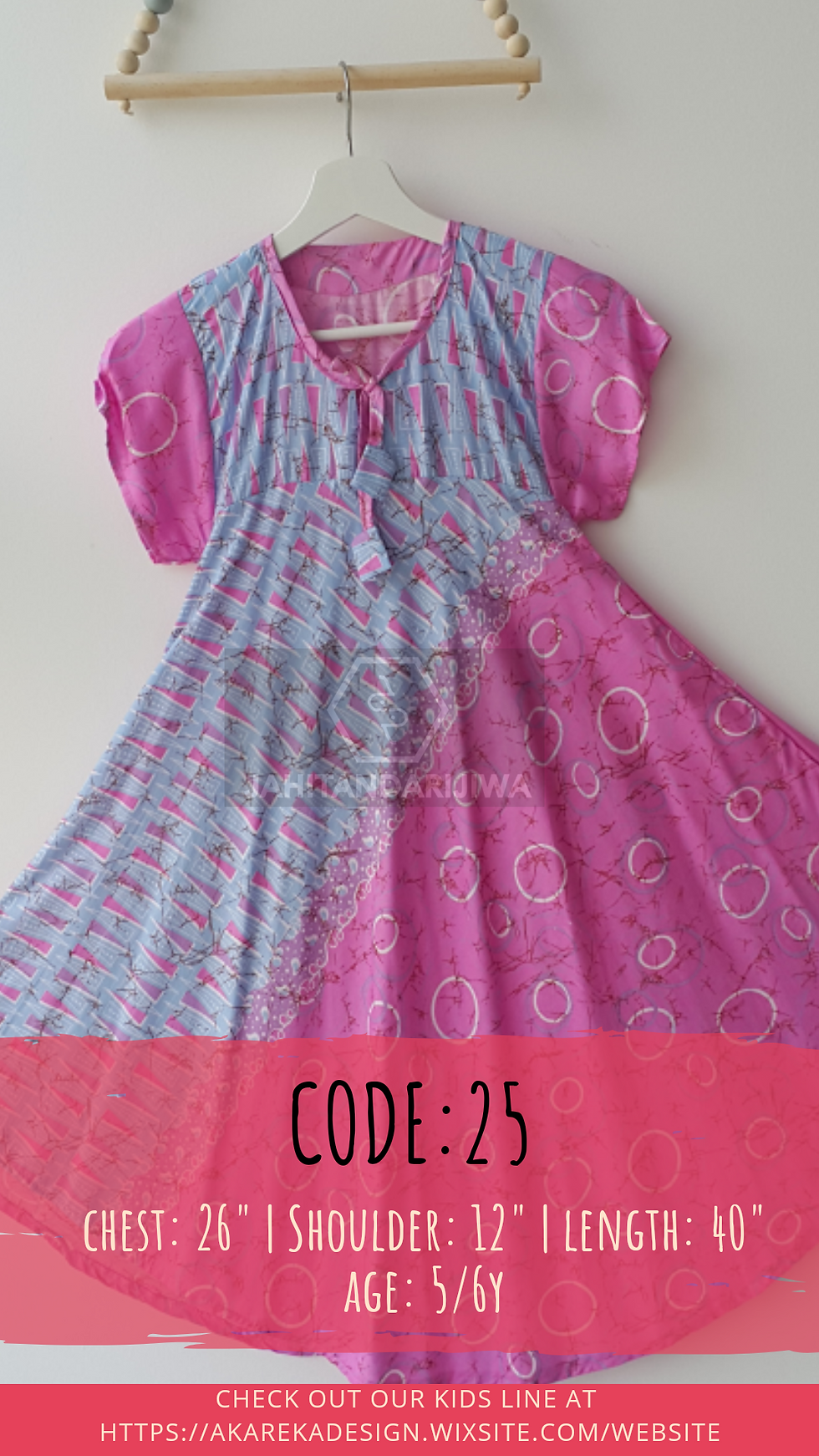 Thumbnail: Flowy Batik Dress (5-12 years)