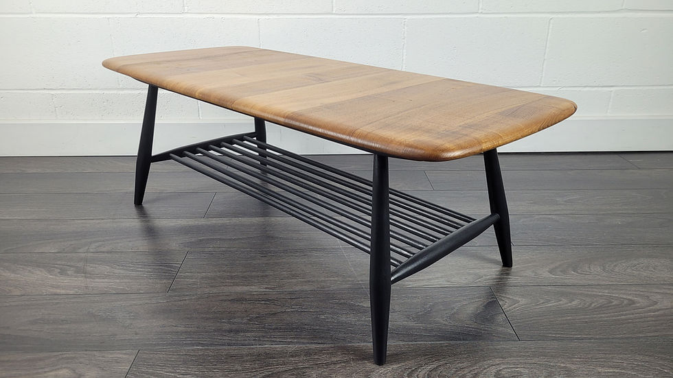 Thumbnail: Ercol Black Leg Coffee Table, 1970s