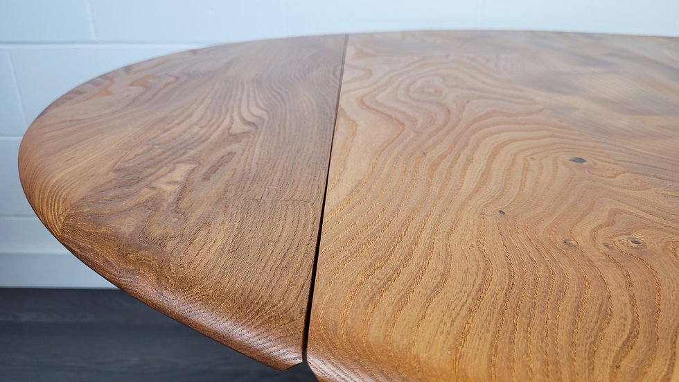 Thumbnail: Ercol Round Drop Leaf Dining Table, 1960s - No.22