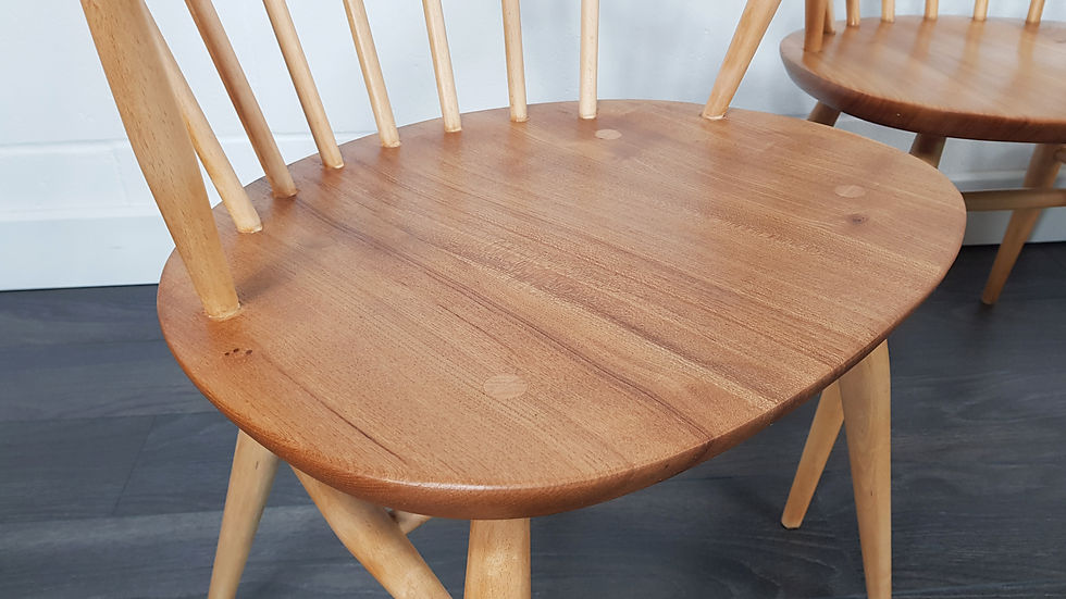 Thumbnail: Ercol Cow Horn Chairs, 1960s