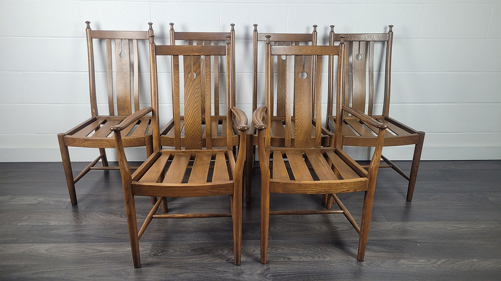 Thumbnail: Ercol Set of 6 Stonor Chairs, 1990s