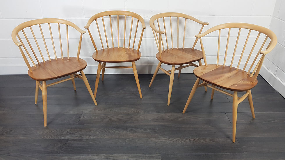 Thumbnail: Ercol Cow Horn Chairs, 1960s