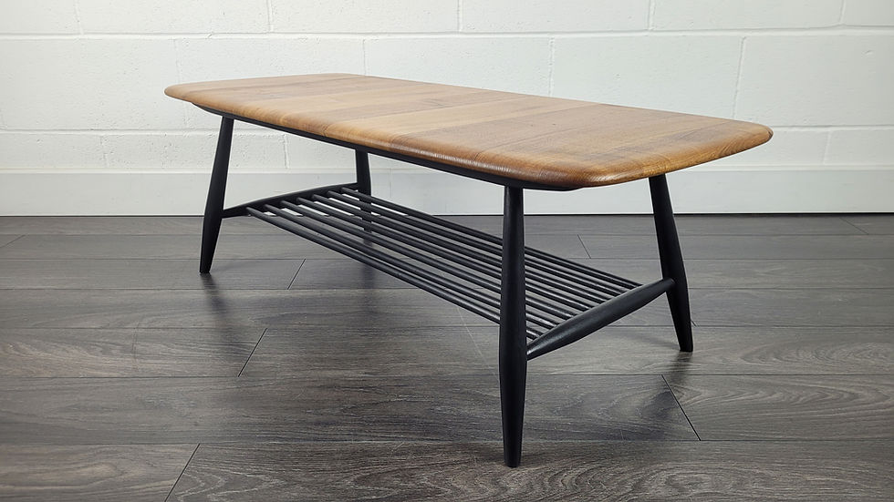 Thumbnail: Ercol Black Leg Coffee Table, 1970s