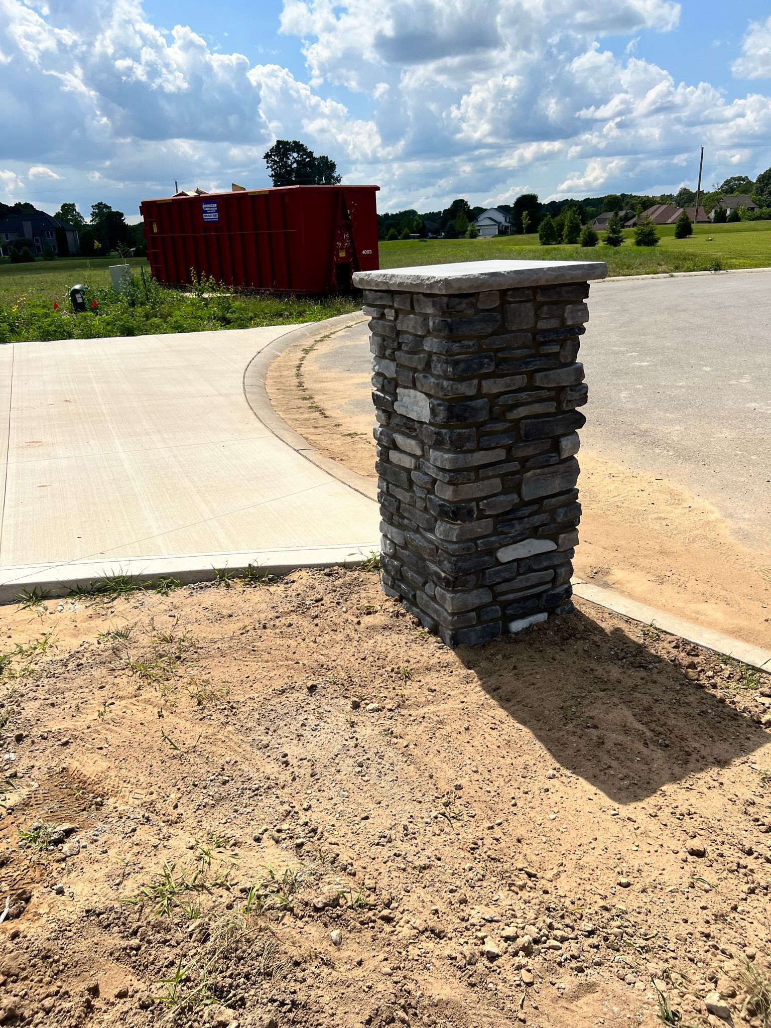 Entryways and mailboxes masonry project 18