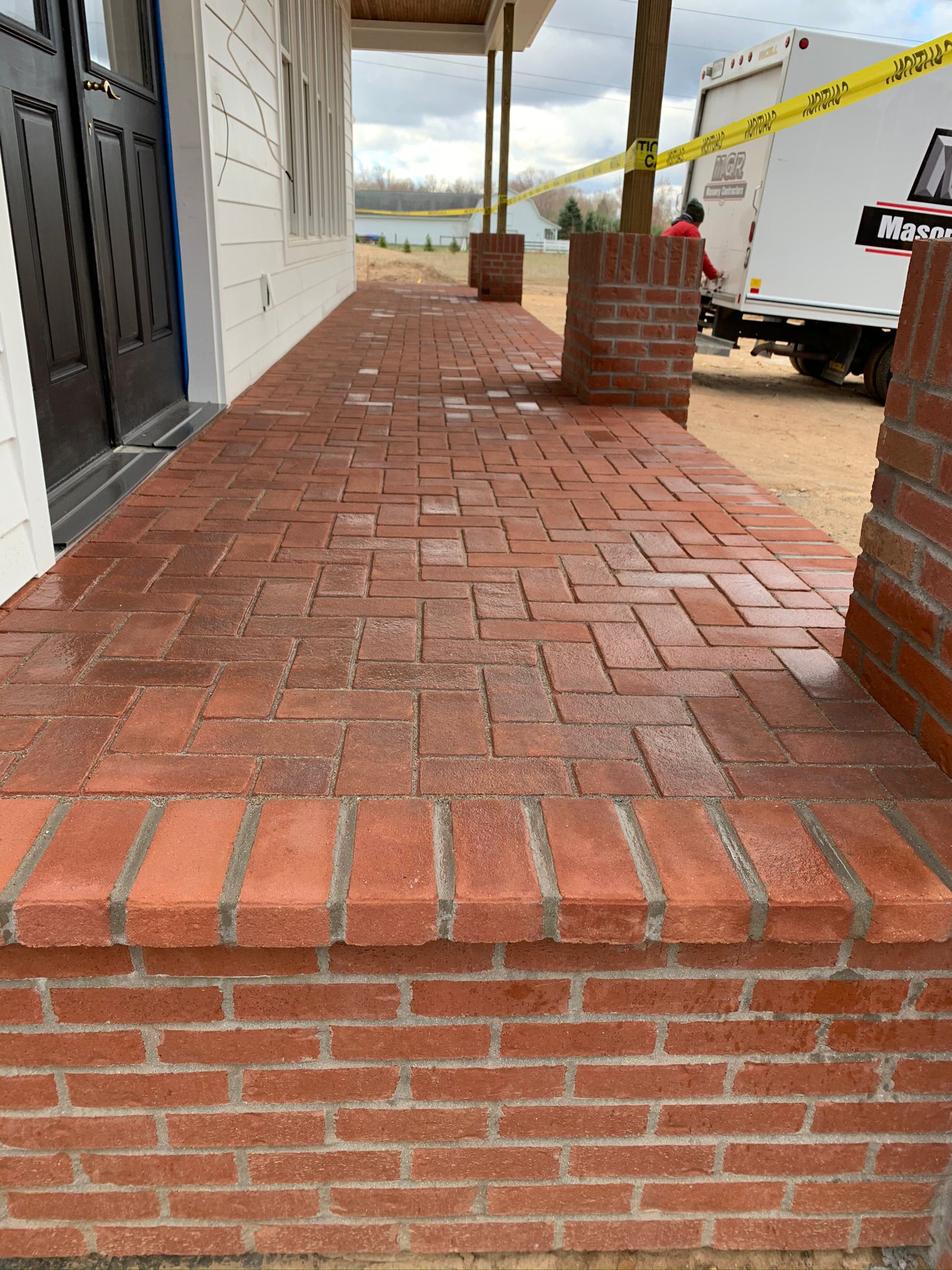 Entryways and mailboxes masonry project 15