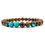 Thumbnail: Grove - Bronzite Turquoise & Tigerskin Sandalwood Mala Beaded Bracelet