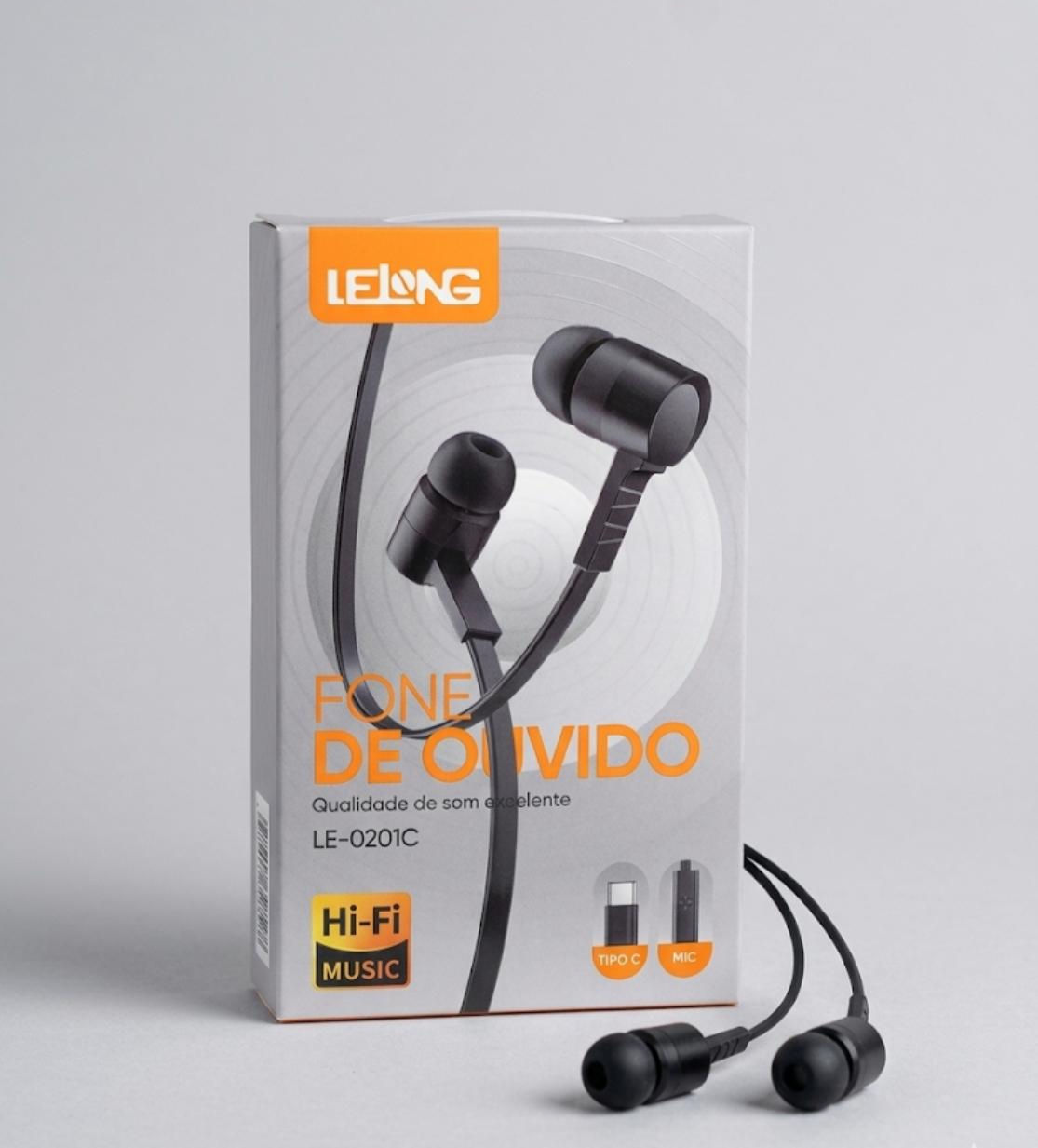 FONE DE OUVIDO COM FIO - LE-0201C