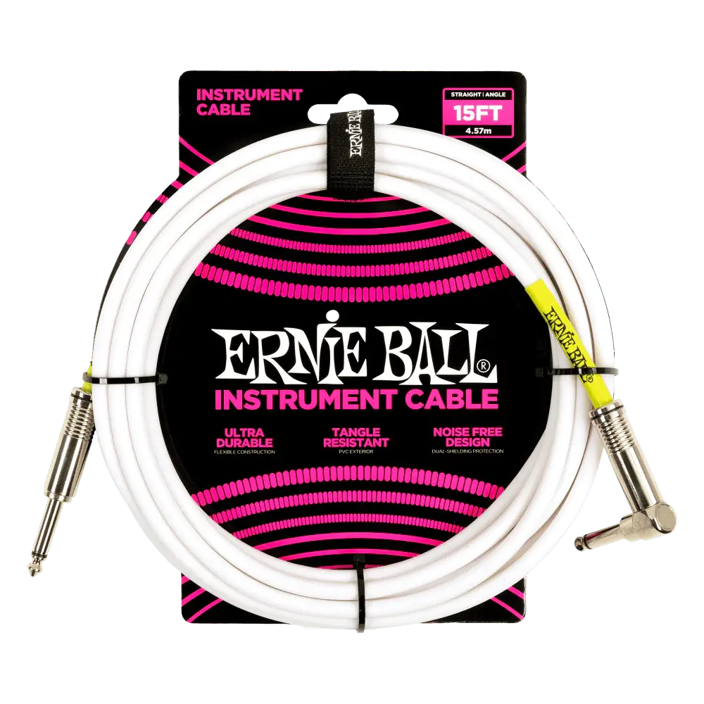 CABLE ERNIE BALL 15FT P06400 BLANCO