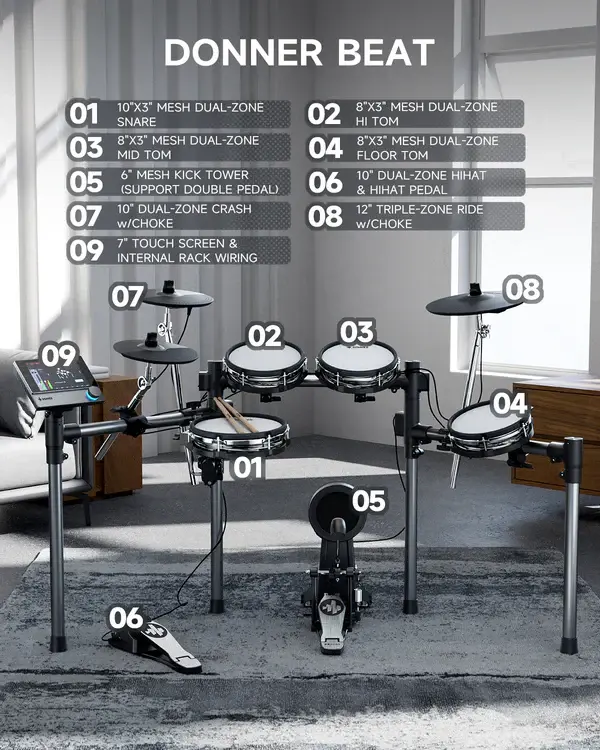 Miniatura: Bateria Electronica Donner Ec6989 Beat