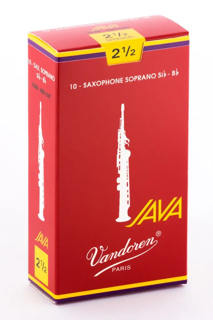 Caña Saxo Soprano Vandoren Java SR3025R N. 2.5 - Caja por 10 Unidades