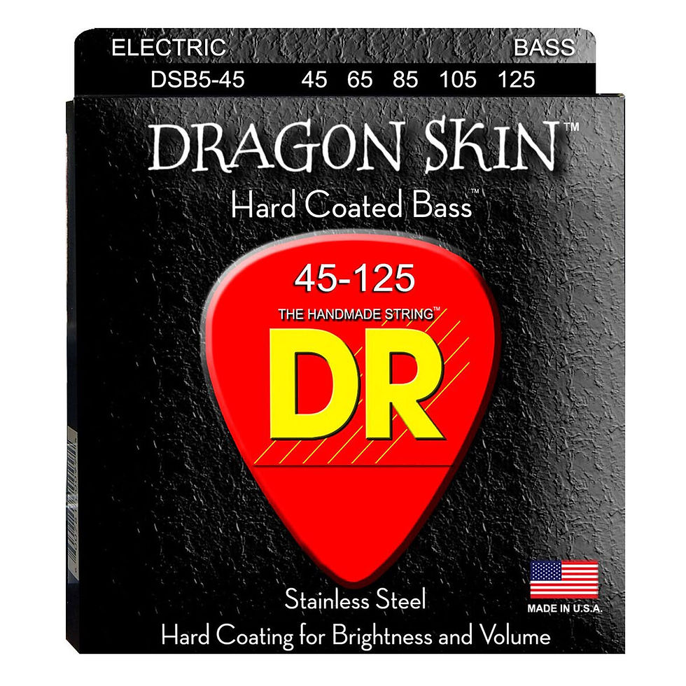 DRAGON-SKIN CLEAR COATED BASS STRINGS:5 STRING MEDIUM 45-125