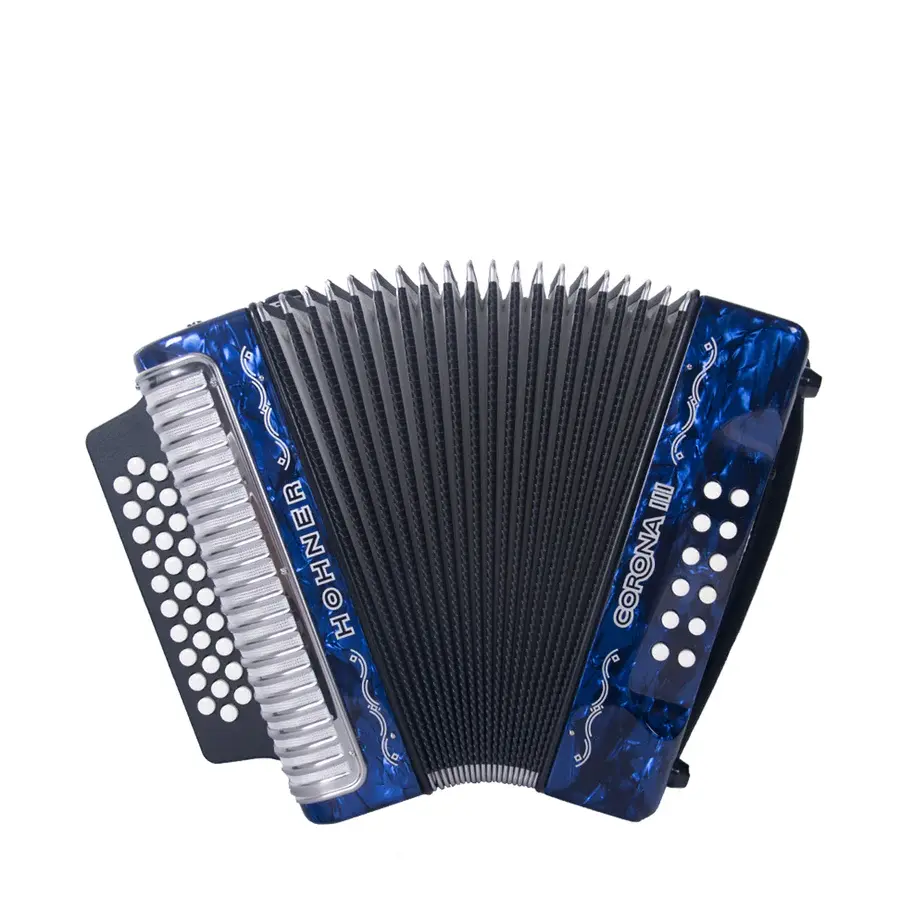 ACORDEON HOHNER CORONA III BESAS AZUL OSC.