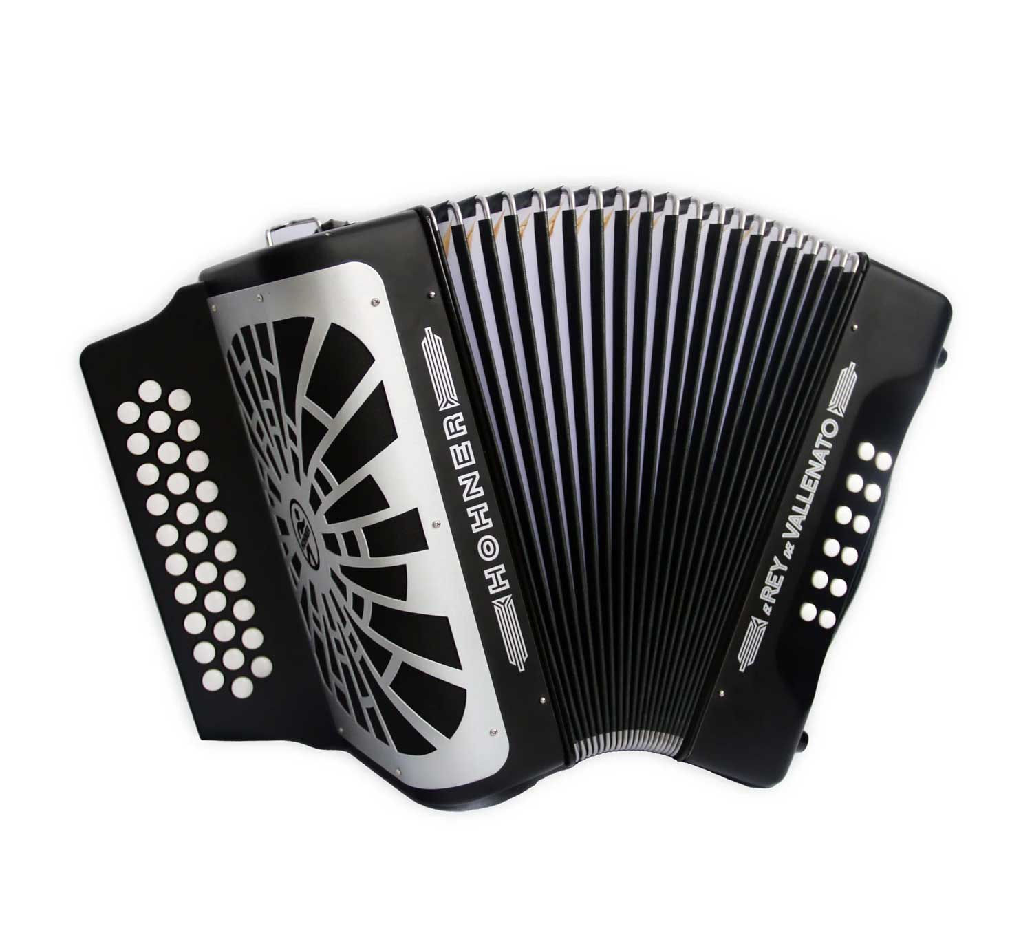 ACORDEON HOHNER REY VALLENATO 5 LETRAS NEGRO