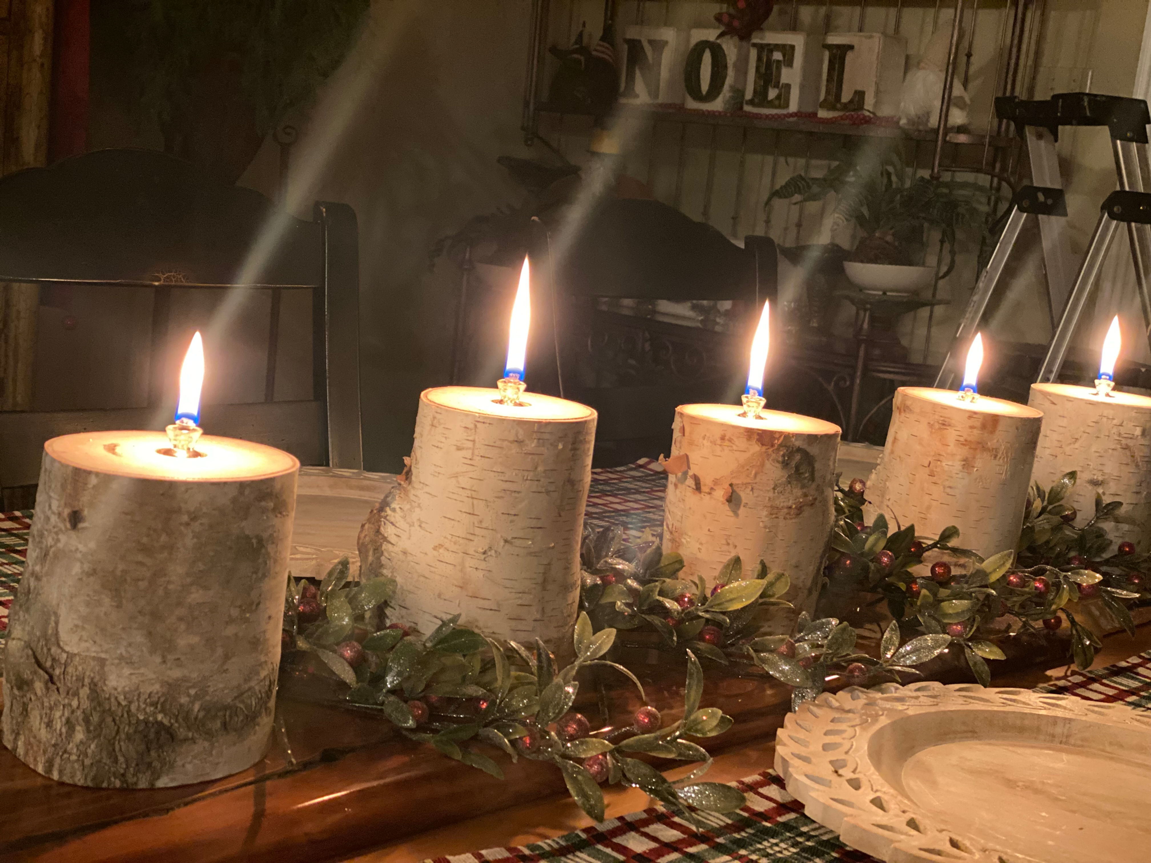 Birch candle