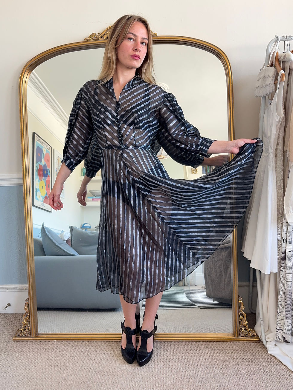 Thumbnail: 1950’s Sheer Black Dress