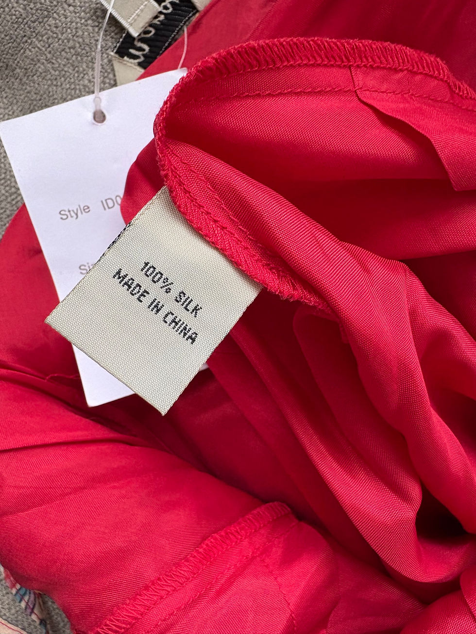 Thumbnail: Red Patterned Silk Maxi Dress