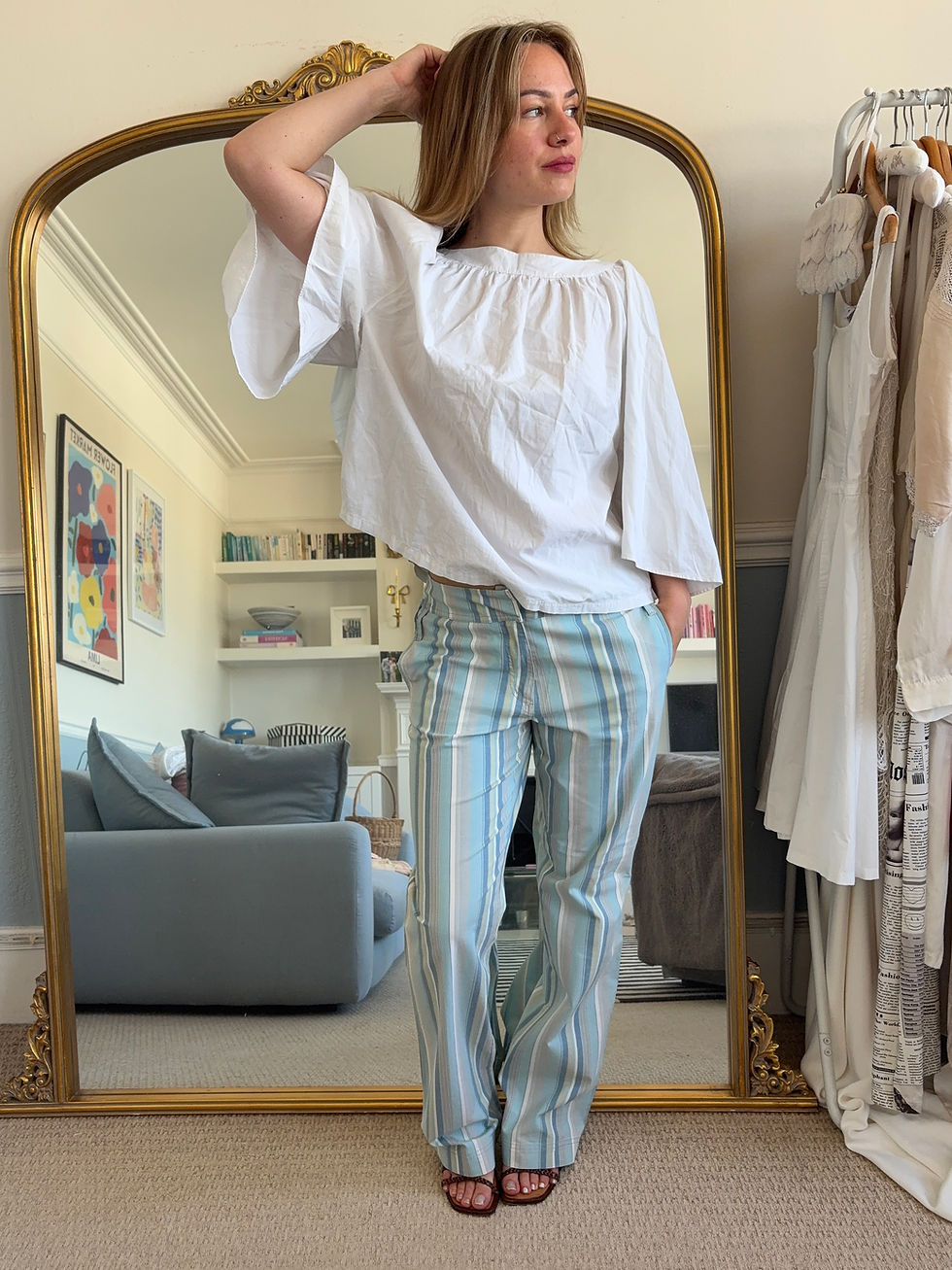 Thumbnail: Blue Striped Trousers 