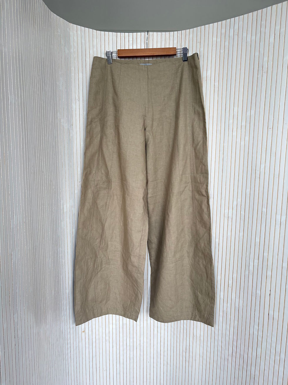 Thumbnail: Sarah Pacini Linen Wide Leg Trousers