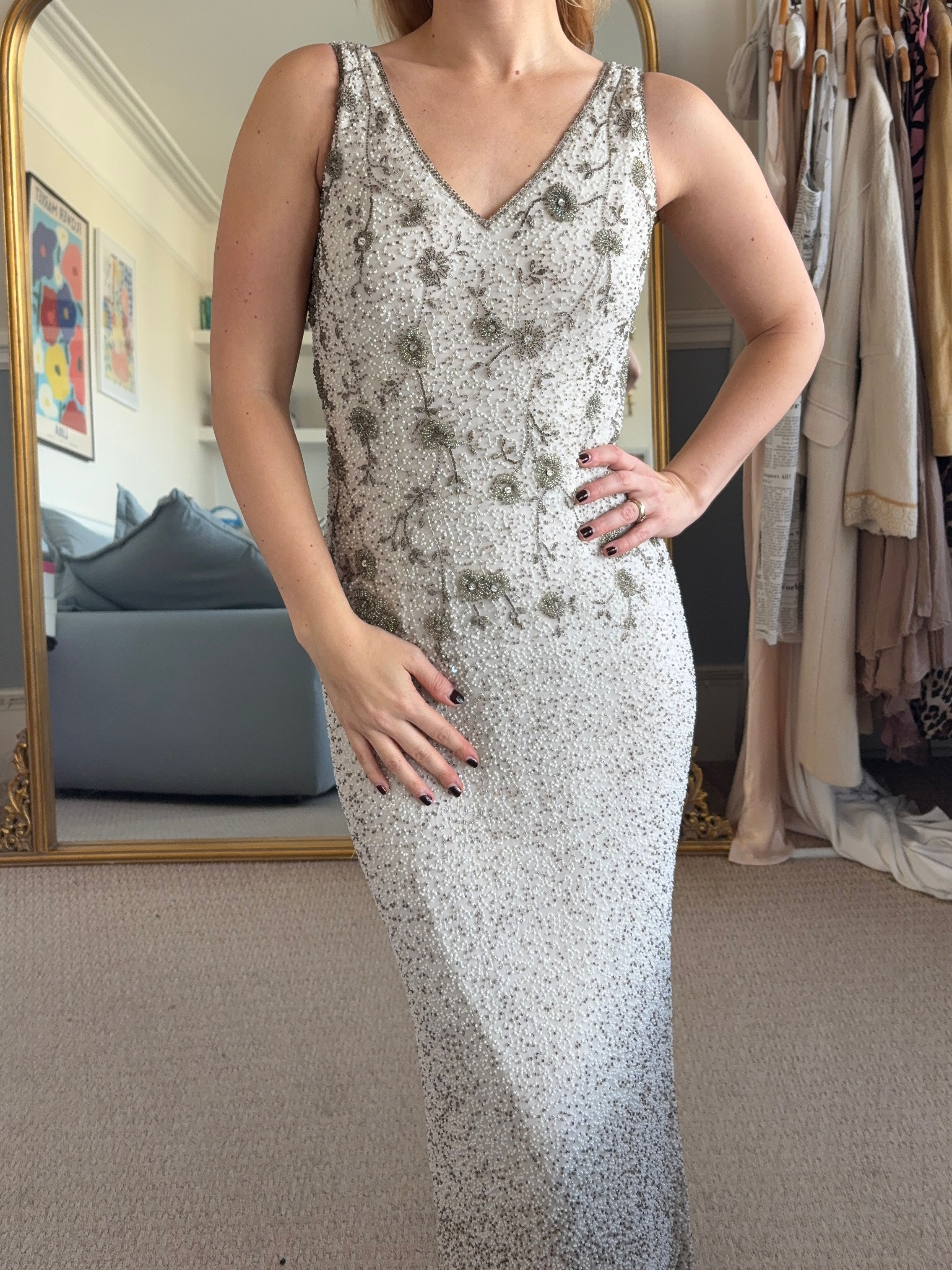 90’s Beaded Maxi Dress