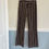 Thumbnail: Brown Stripe Flared Trousers