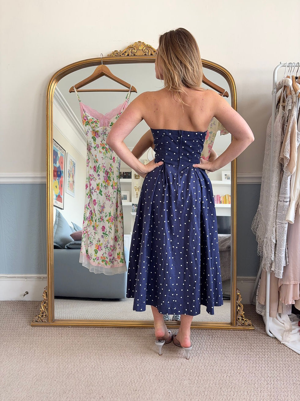 Thumbnail: Laura Ashley Polka Dot 2-Piece