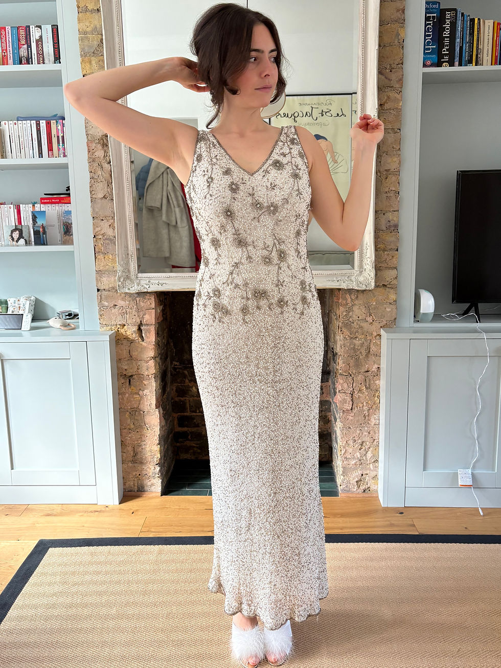 Thumbnail: 90’s Beaded Maxi Dress