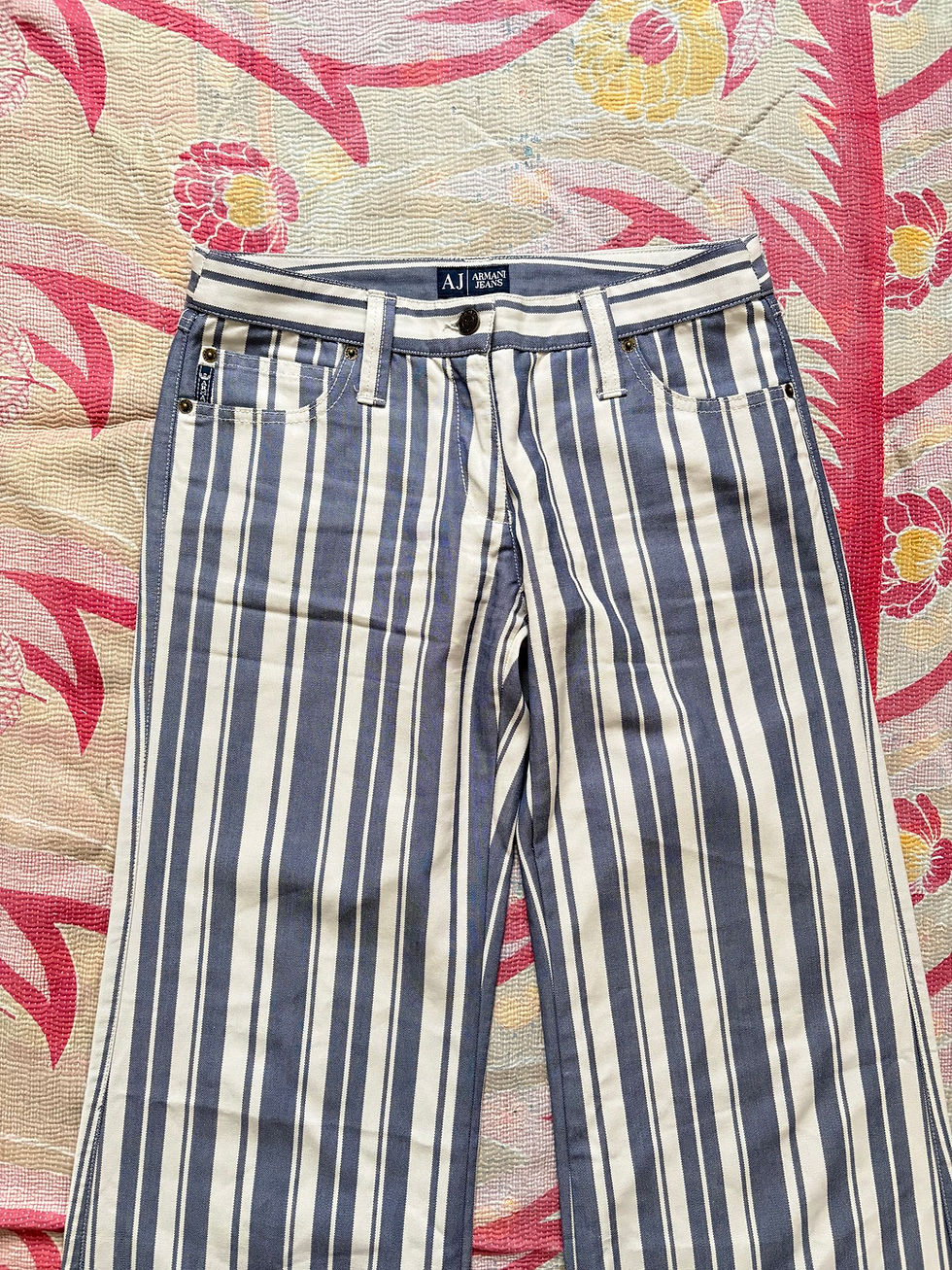 Thumbnail: Armani Stripe Wide Leg Trousers