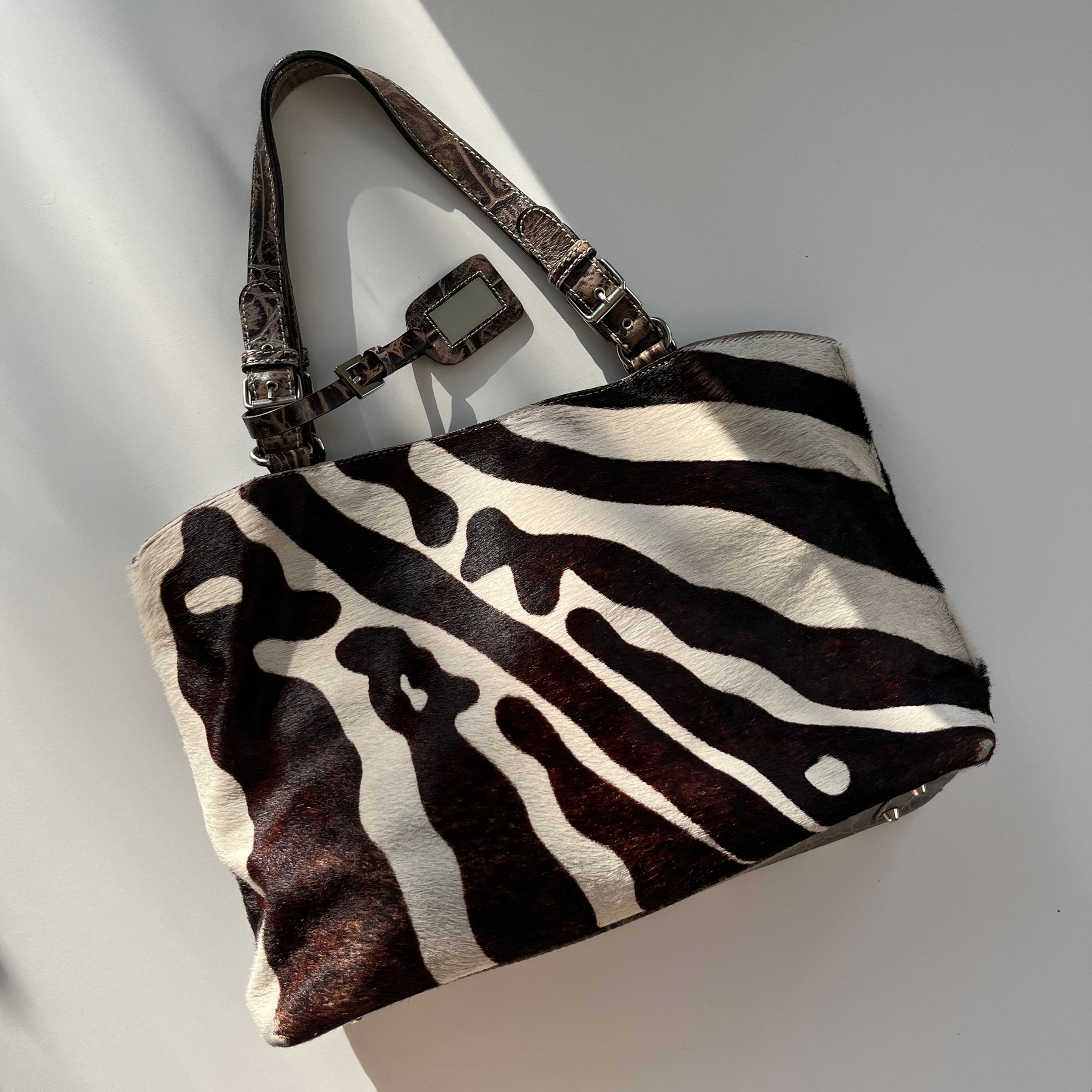 Pony Skin Zebra Bag