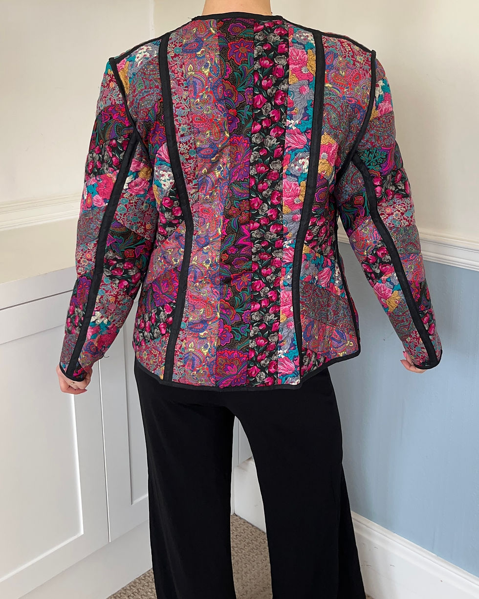 Thumbnail: Vintage Patchwork Quilted Jacket