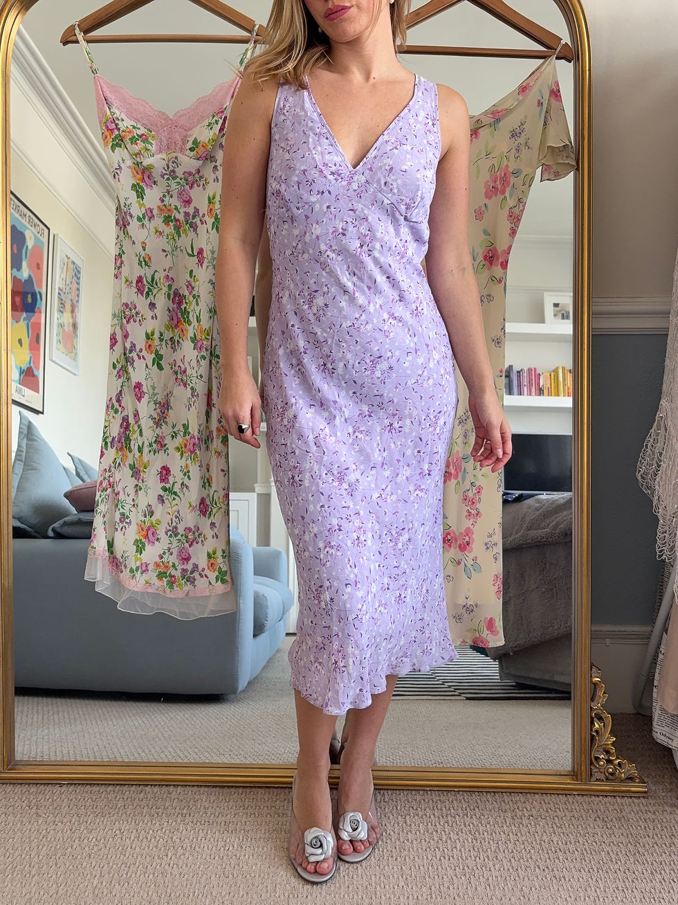 Thumbnail: Lilac Floral Tea Dress