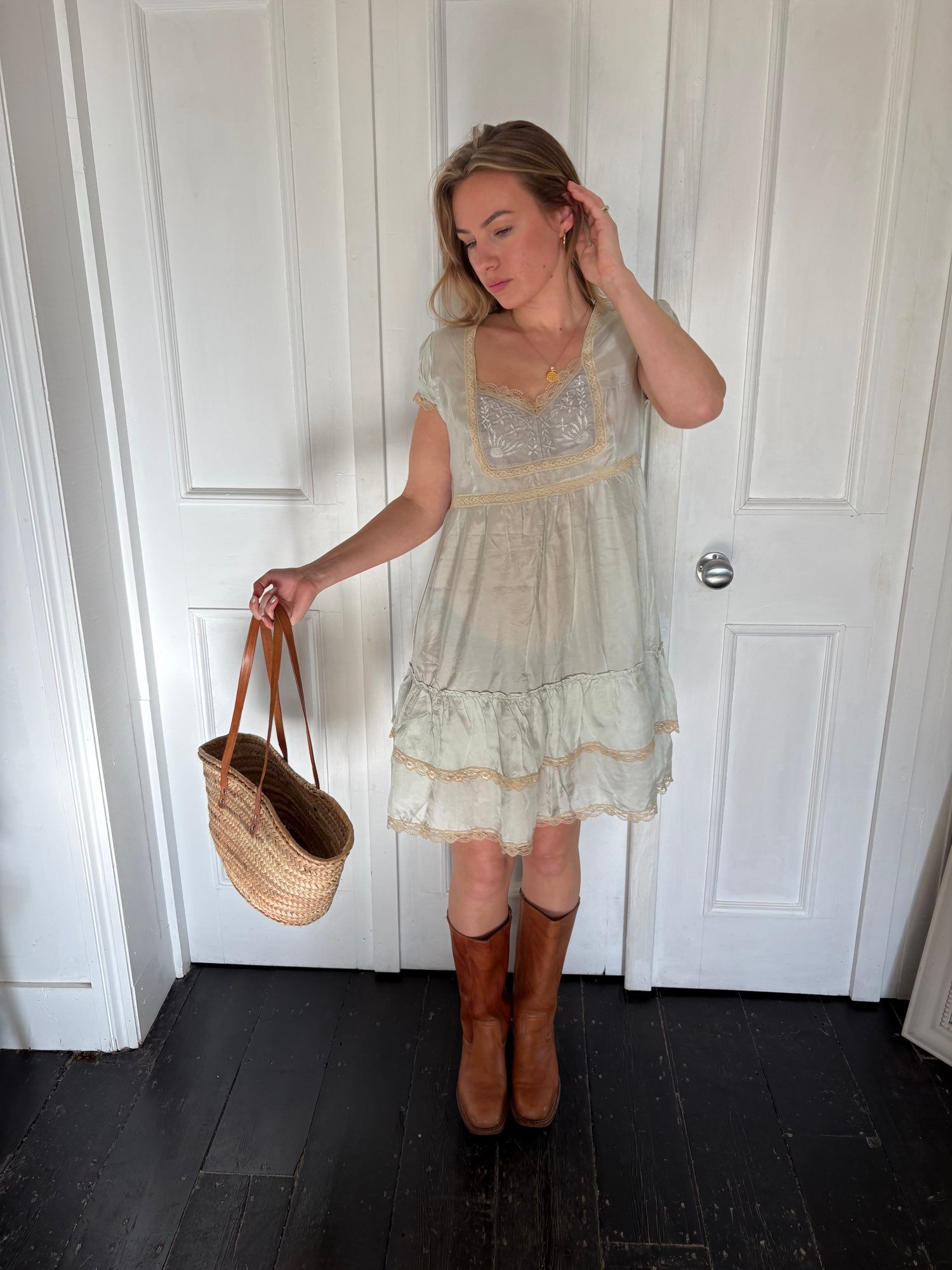 Silk Midi Dress