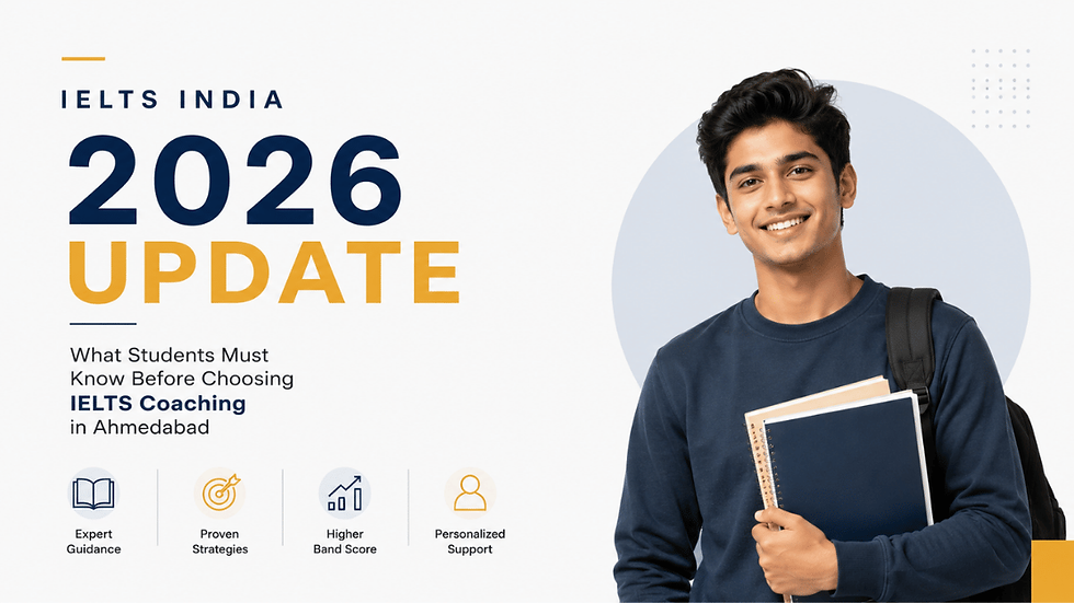 IELTS India 2026 Update: What Students Must Know Before Choosing IELTS Coaching in Ahmedabad