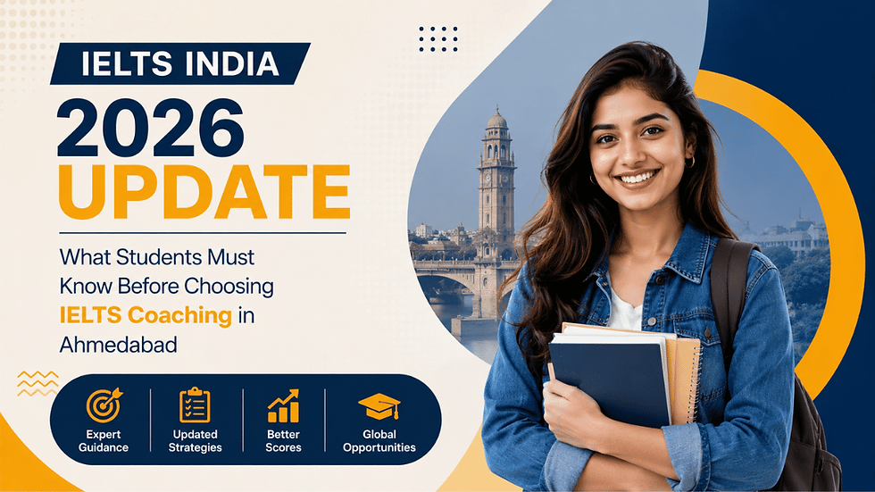 IELTS India 2026 Update: What Students Must Know Before Choosing IELTS Coaching in Ahmedabad
