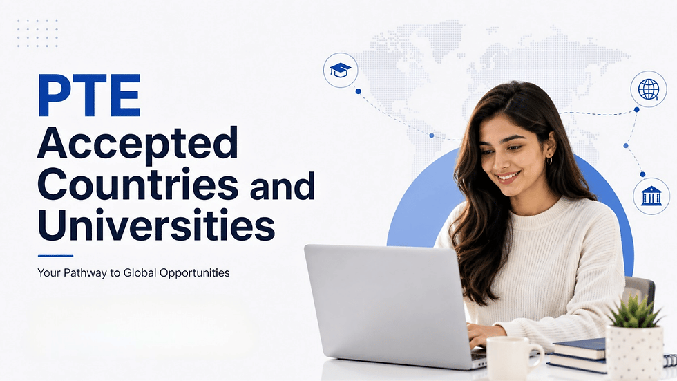PTE Accepted Countries and Universities