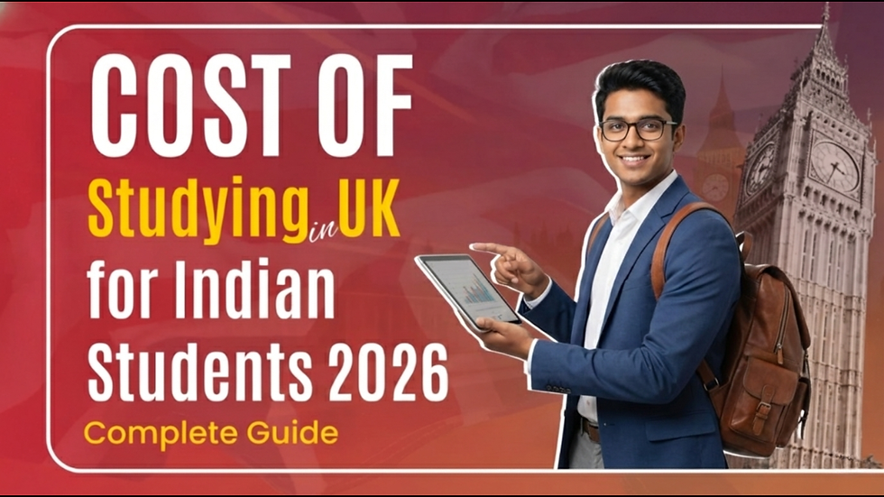Cost of Studying in UK for Indian Students 2026 – Complete Guide to Tuition, Living Expenses and Smart Budgeting
