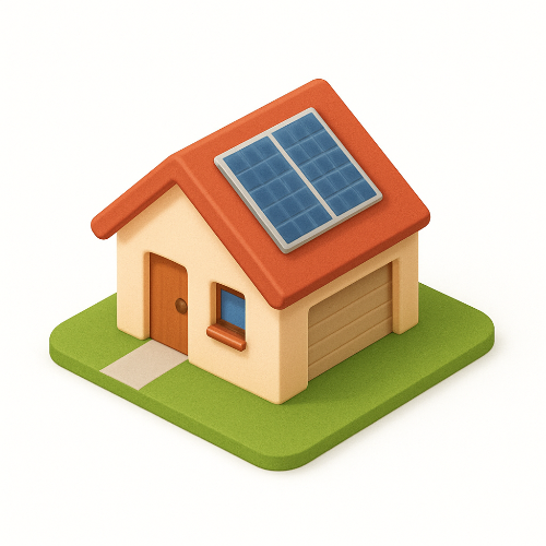 House with Solar Panels 500px
