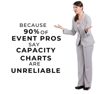 90 percent of event professionals say traditional venue capacity charts are unreliable and outdated