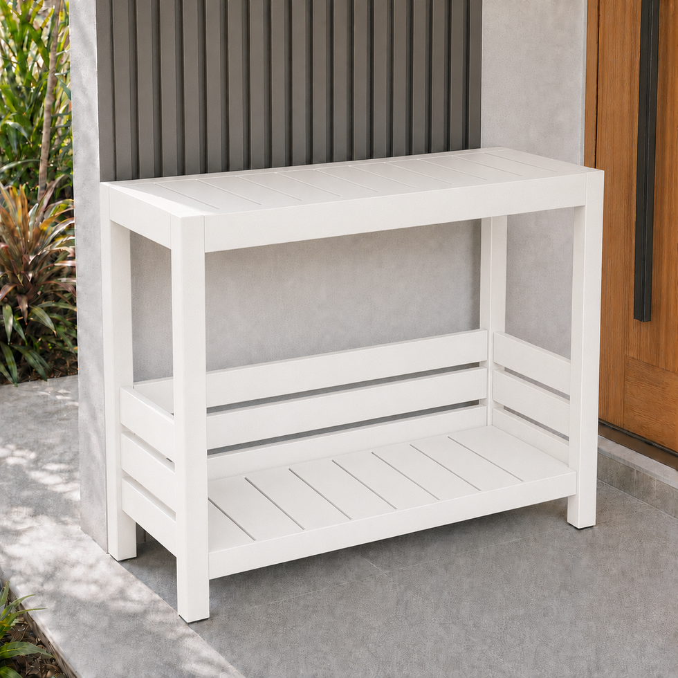 Entry & Parcel Station – aluminium entry & parcel station in White Textured aluminium finish | CPS Living, Brisbane