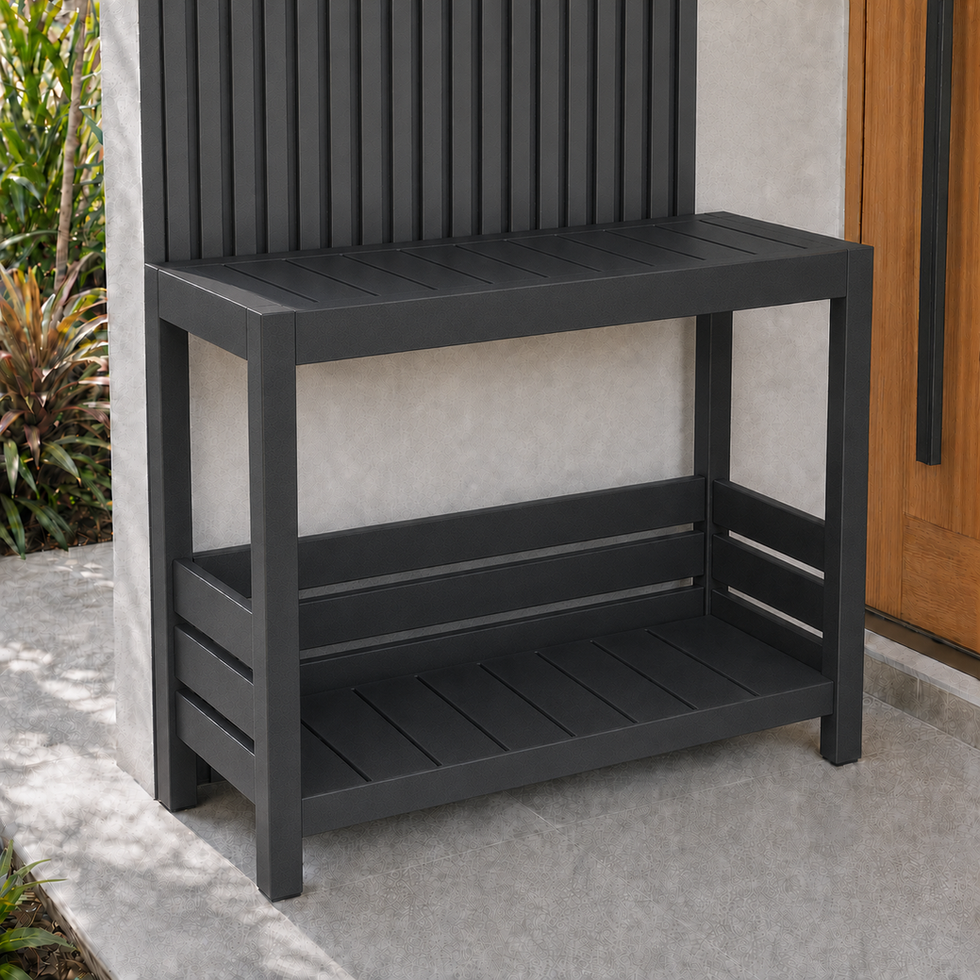 Entry & Parcel Station – aluminium entry & parcel station in Monument Textured aluminium finish | CPS Living, Brisbane