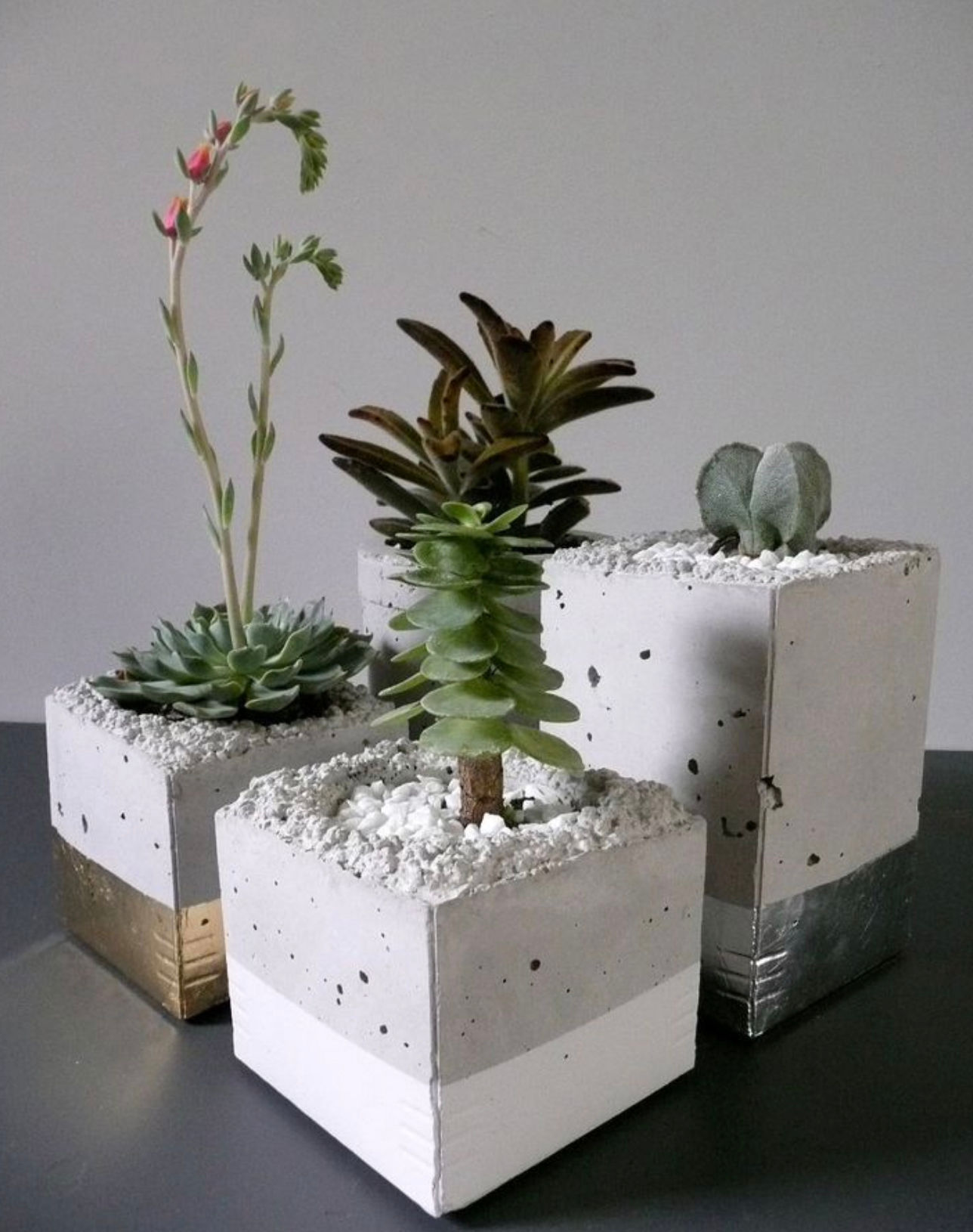 Four Set 100mm in assorted heights with trim