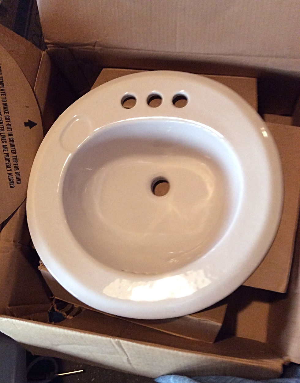 U/R Round - Rose Dawn - 19" Round Drop-in bathroom sink with 4" centers
