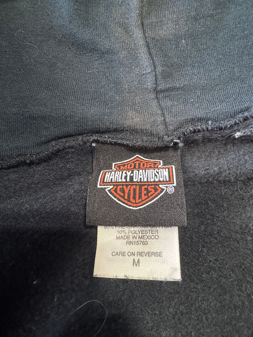 Thumbnail: Faded Flame Harley Zip-Up Hoodie