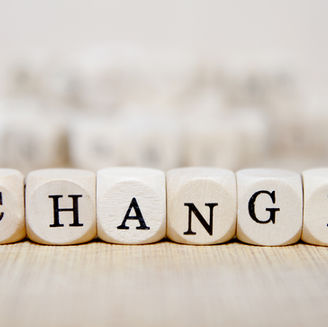 the word "change" in blocks