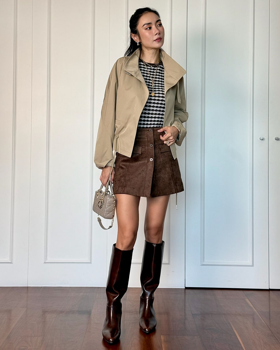 Thumbnail: Suede Button Mini Skort