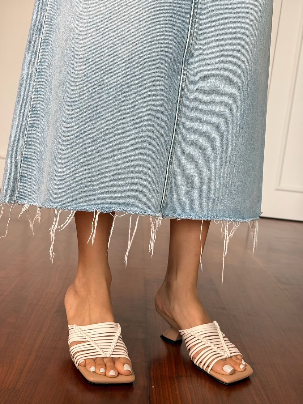 Thumbnail: Washed Denim Skirt