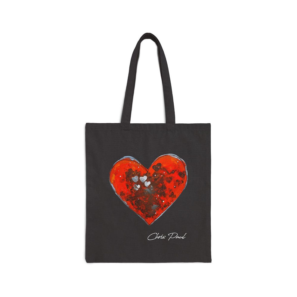 Thumbnail: "Red Heart" Cotton Canvas Tote Bag