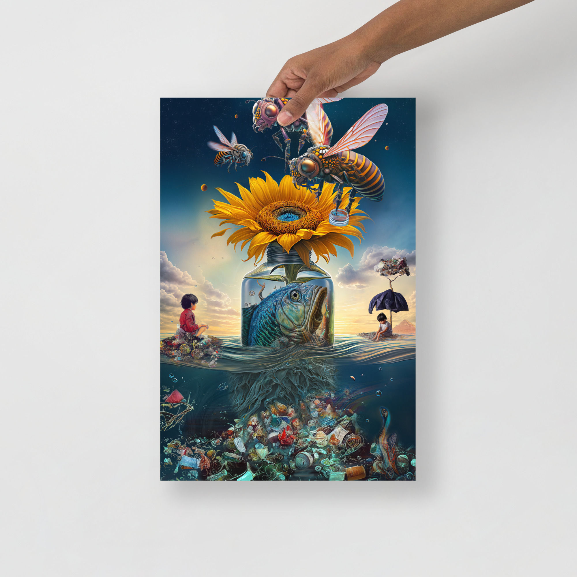 "Rebirth" Front Panel - Acrylic Surrealistic Painting Poster