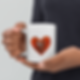 Thumbnail: White Glossy Heart Art Mug by Artist Chris Paul