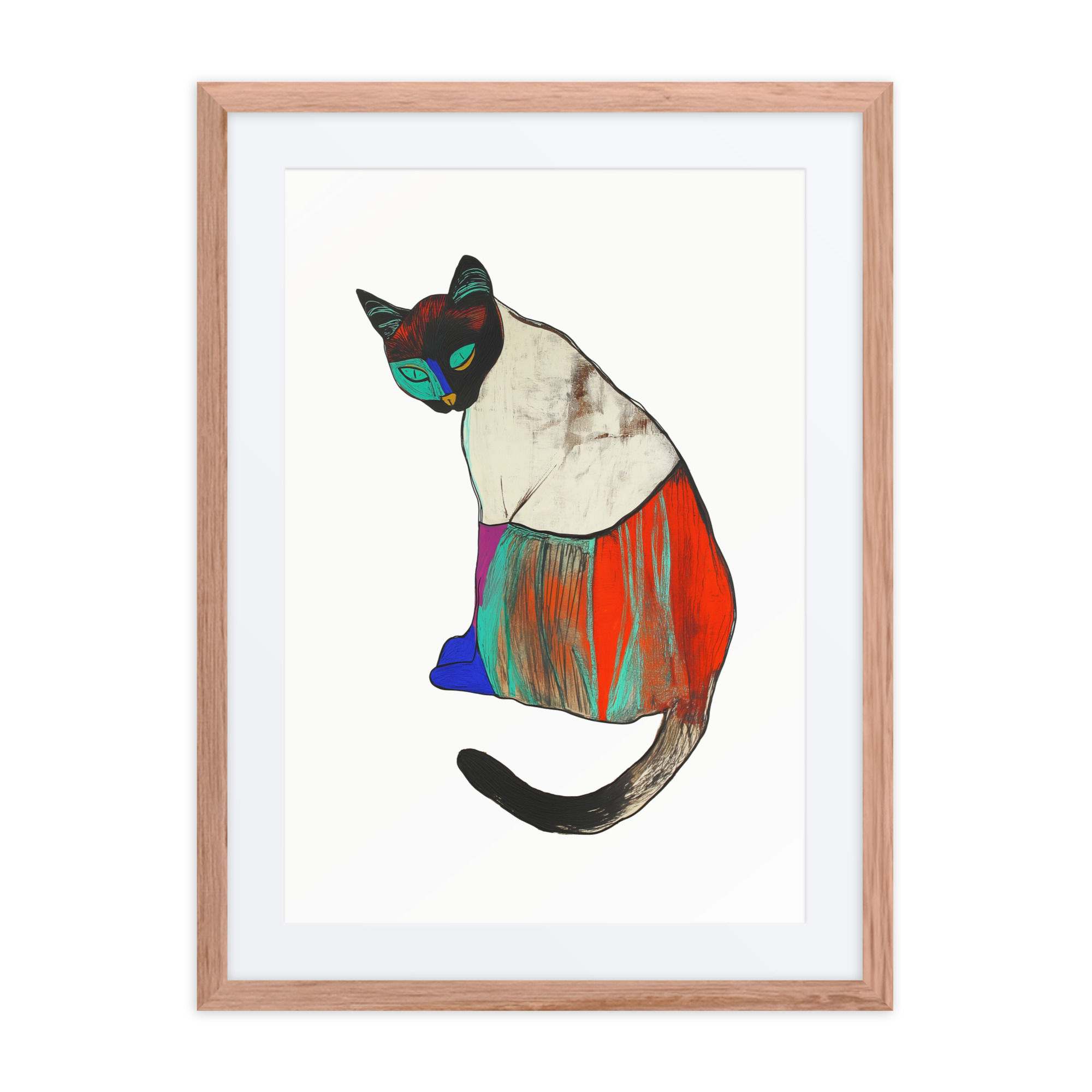 Abstract Cat Fine Art Framed Poster (Open Edition) by Artist Chris Paul